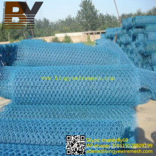 Malla hexagonal de malla de Gabion revestida de PVC